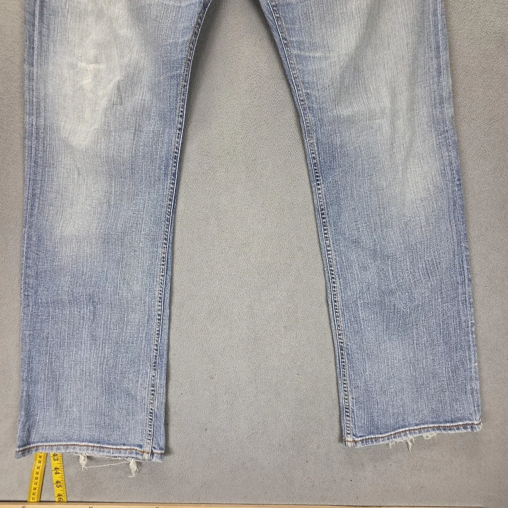 Diesel Jeans Mens 31x32 Blue Levan Relaxed Straight Made in Italy Stretch 0086N